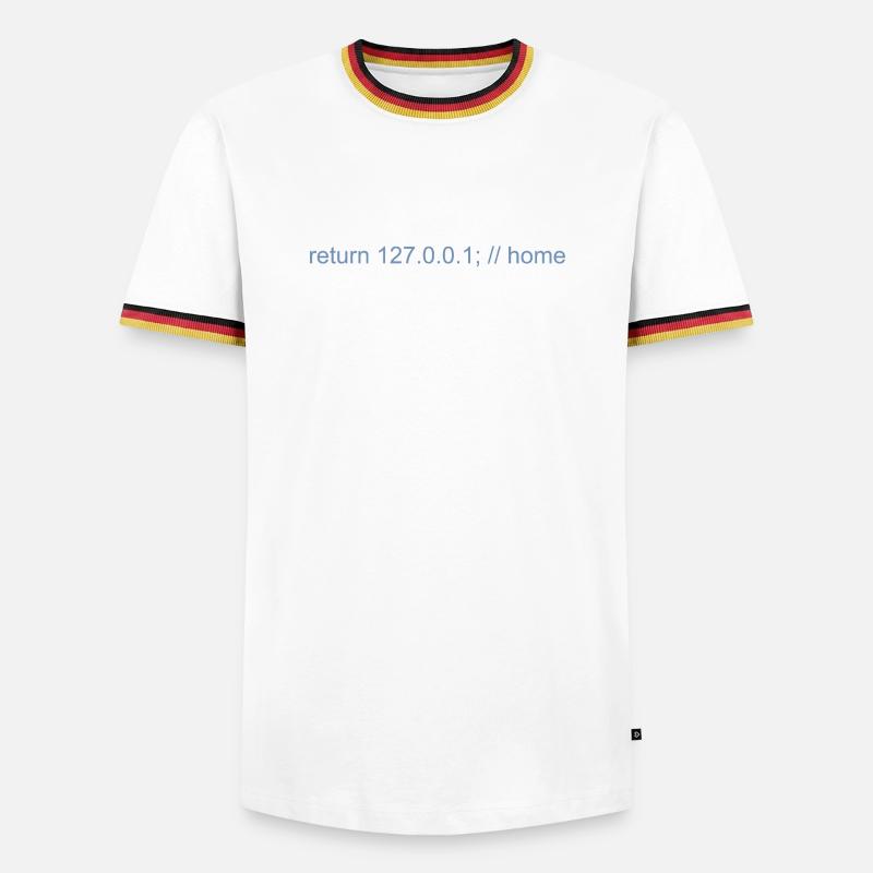 Programmierer Nerd IT Witz Developer Zuhause - Männer Kontrast-T-Shirt - Weiß/Dreifarbig