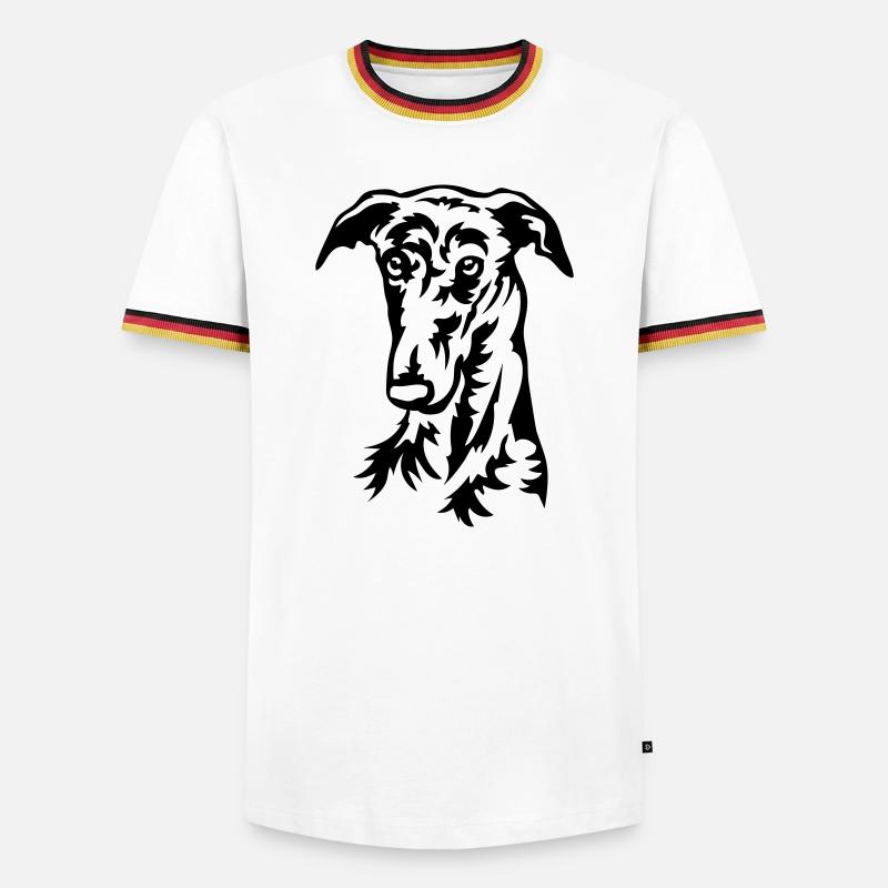 Galgo Head - Men's Ringer Shirt - white/tricolour