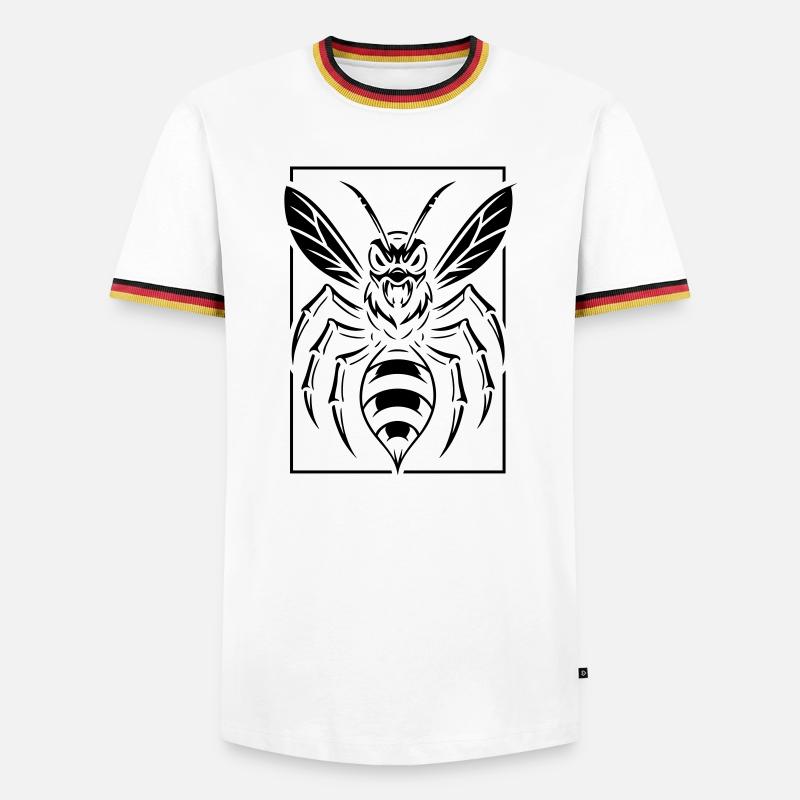 Stylized wasp - Men's Ringer Shirt - white/tricolour