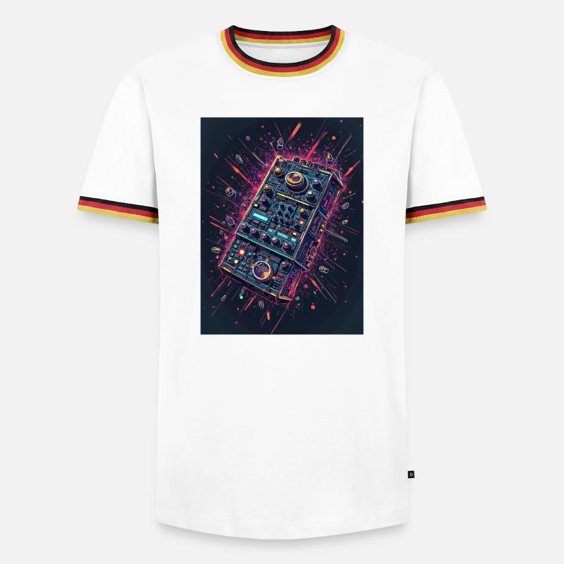 Digital DJ Controller Explosion - Men's Ringer Shirt - white/tricolour