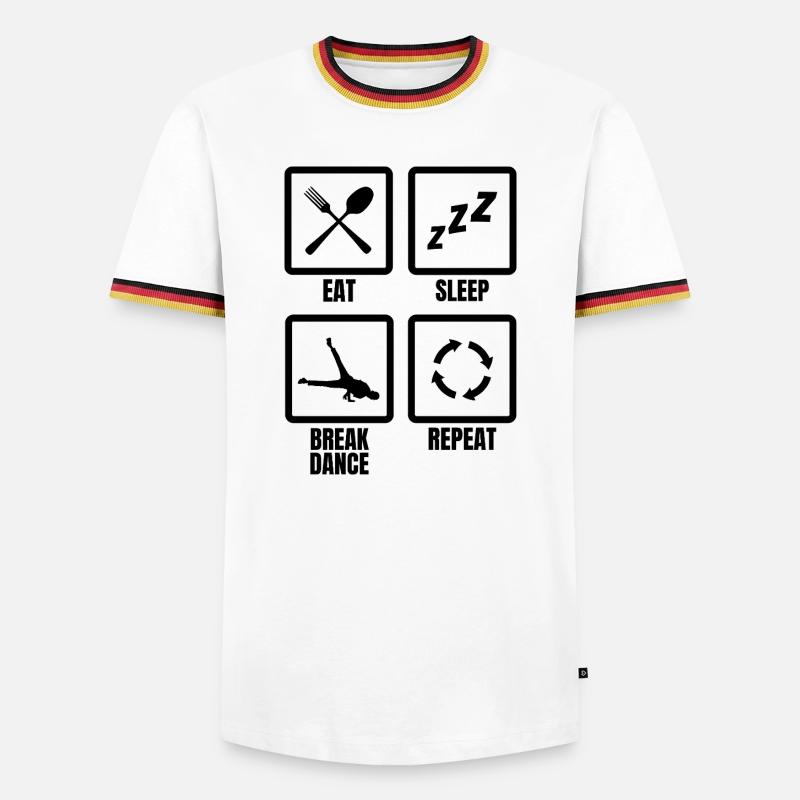 Breakdancer Daily Routine - Men's Ringer Shirt - white/tricolour