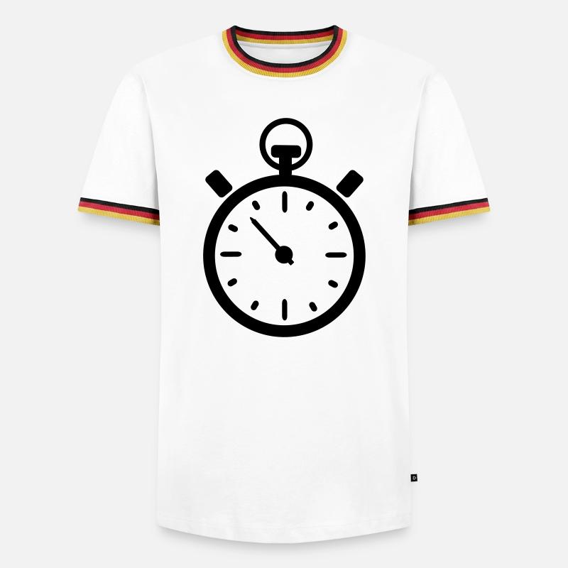 clock - Men's Ringer Shirt - white/tricolour