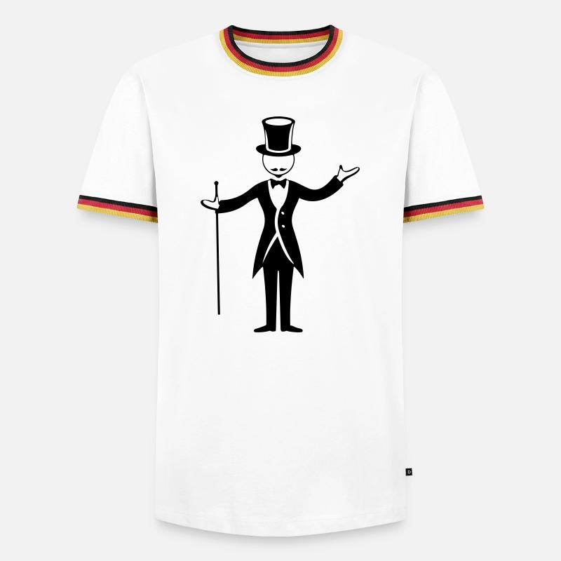 Zauberer - Männer Kontrast-T-Shirt - Weiß/Dreifarbig