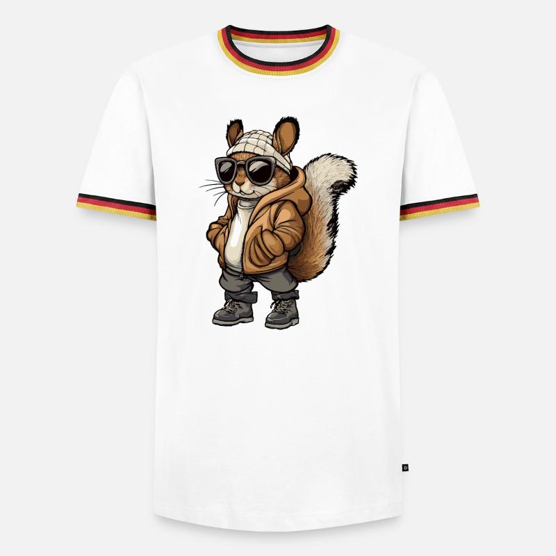 Squirrel Cool Winter - Men's Ringer Shirt - white/tricolour