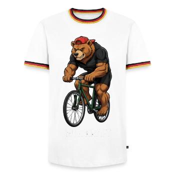 Vélo de route Vélo Vélo Sport Vélo VTT - T-shirt contrasté Homme - blanc/tricolore - Devant - AI Model Female 172 light (172cm) & AI Model Male 185 light (185cm)