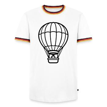 ballon - T-shirt contrasté Homme - blanc/tricolore - Devant - AI Model Female 172 light (172cm) & AI Model Male 185 light (185cm)