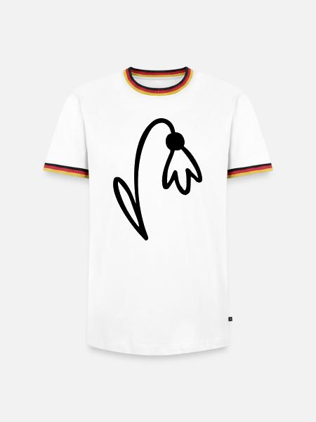 Fleur - T-shirt contrasté Homme - blanc/tricolore