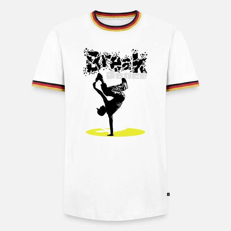 Breakdance flex - Men's Ringer Shirt - white/tricolour