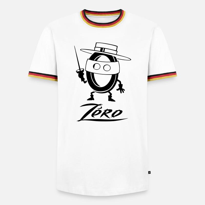 Super zero flex - Men's Ringer Shirt - white/tricolour