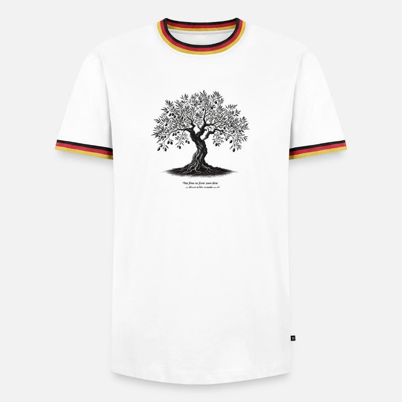 Olive tree - Men's Ringer Shirt - white/tricolour