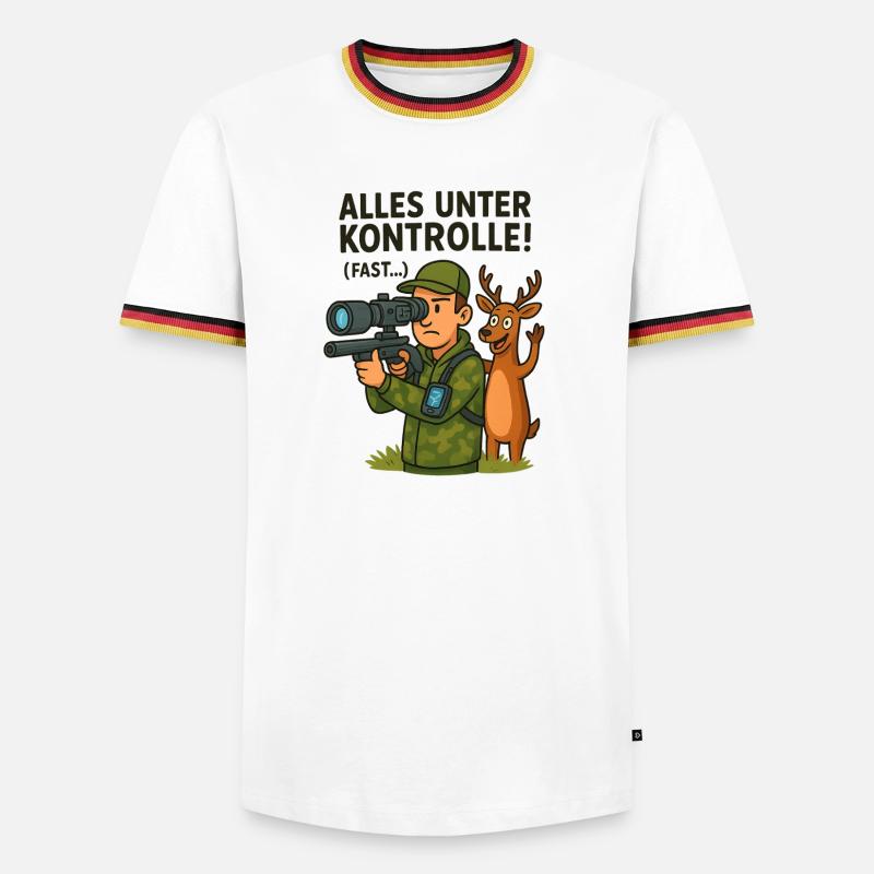 Everything under control Hunting - Men's Ringer Shirt - white/tricolour
