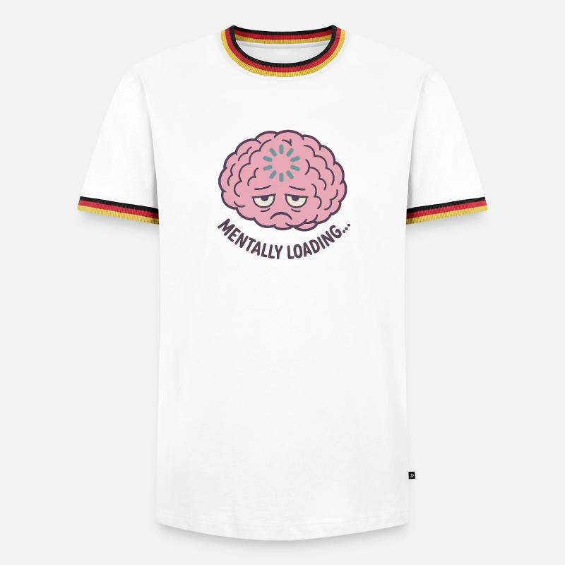 Mentally Loading - Men's Ringer Shirt - white/tricolour