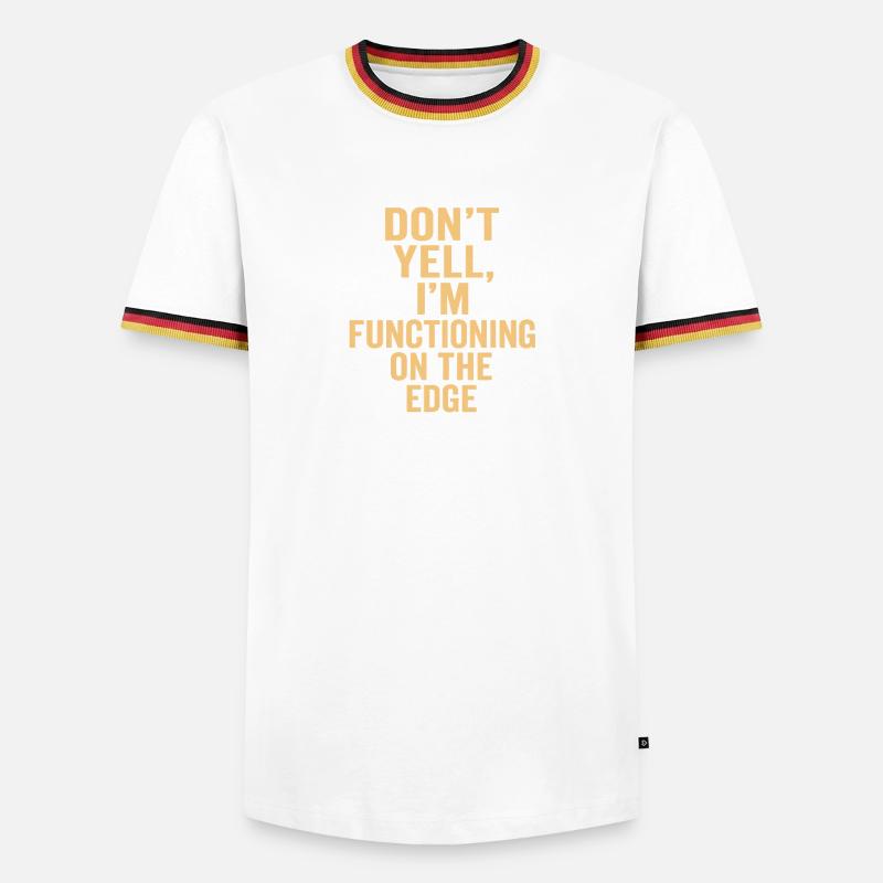 I function on the edge - Men's Ringer Shirt - black/tricolour