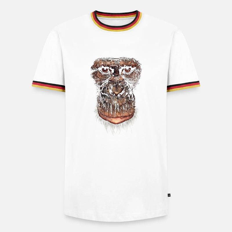 Monkey - Men's Ringer Shirt - white/tricolour