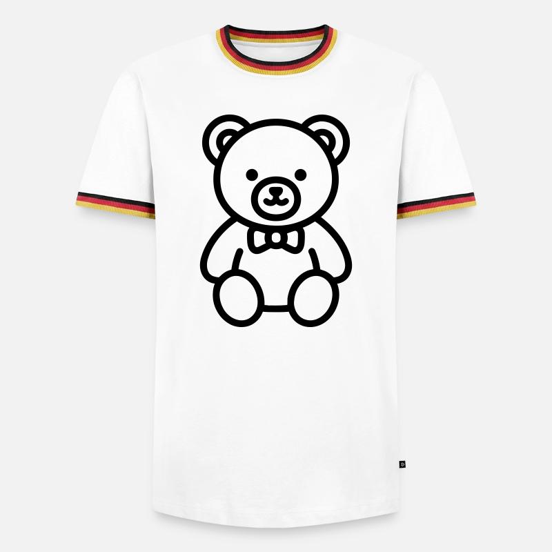 bear cub - Men's Ringer Shirt - white/tricolour