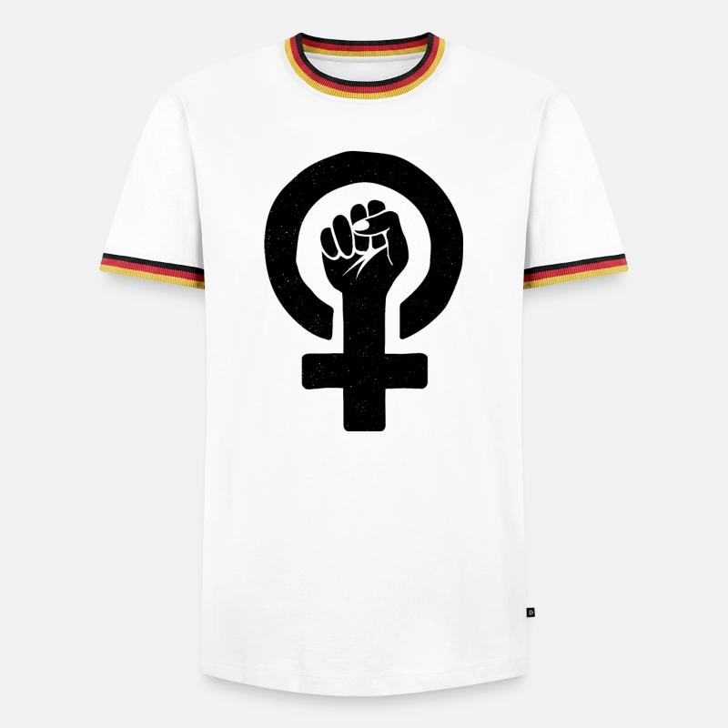 Please upload the design - Men's Ringer Shirt - white/tricolour
