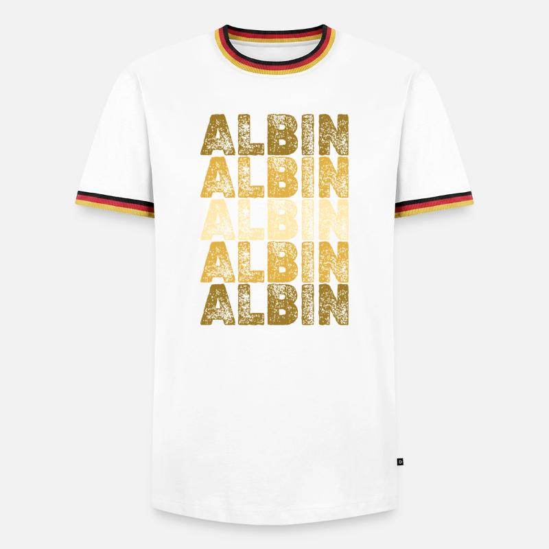 Gift for Albin - Men's Ringer Shirt - white/tricolour