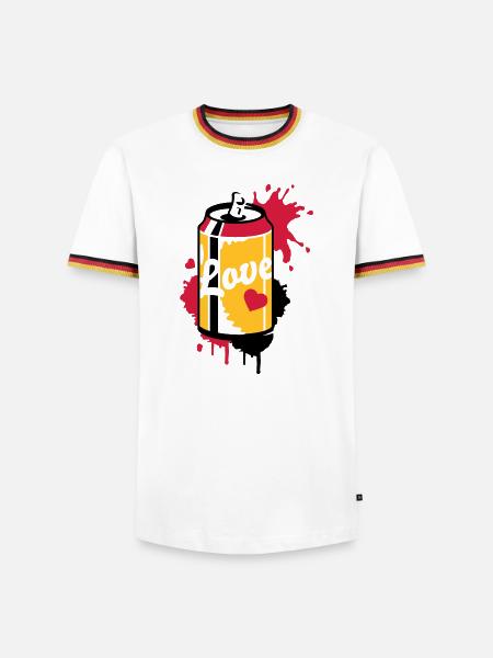 opened soda can in graffiti style - Men's Ringer Shirt - white/tricolour