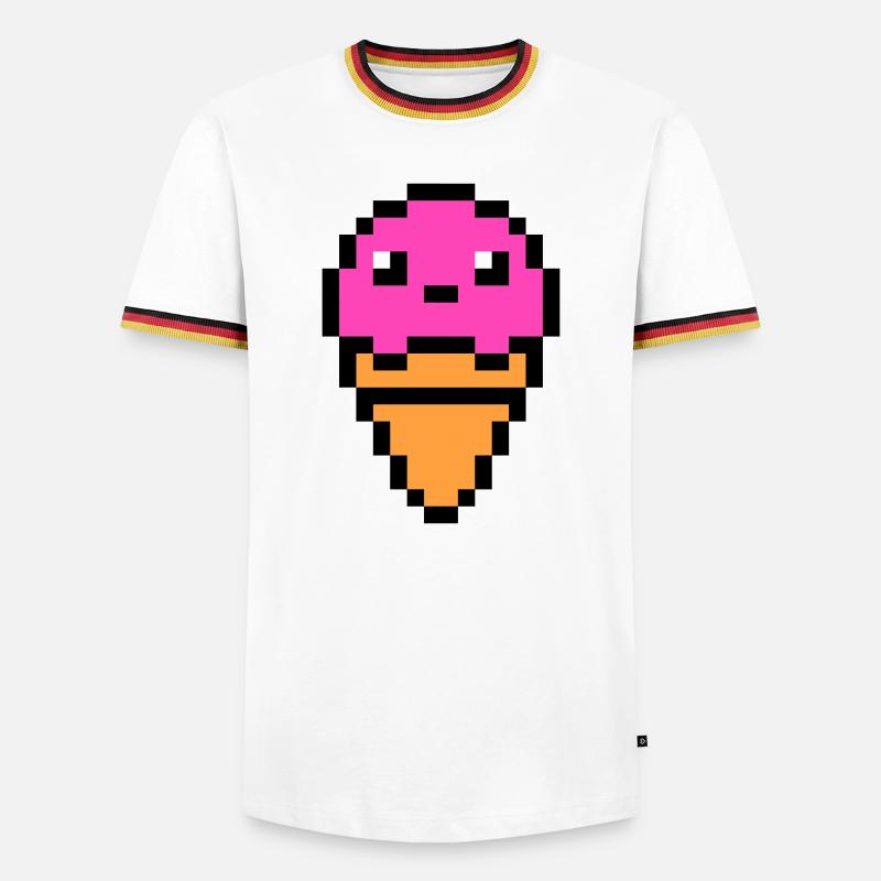 Eis - Männer Kontrast-T-Shirt - Weiß/Dreifarbig