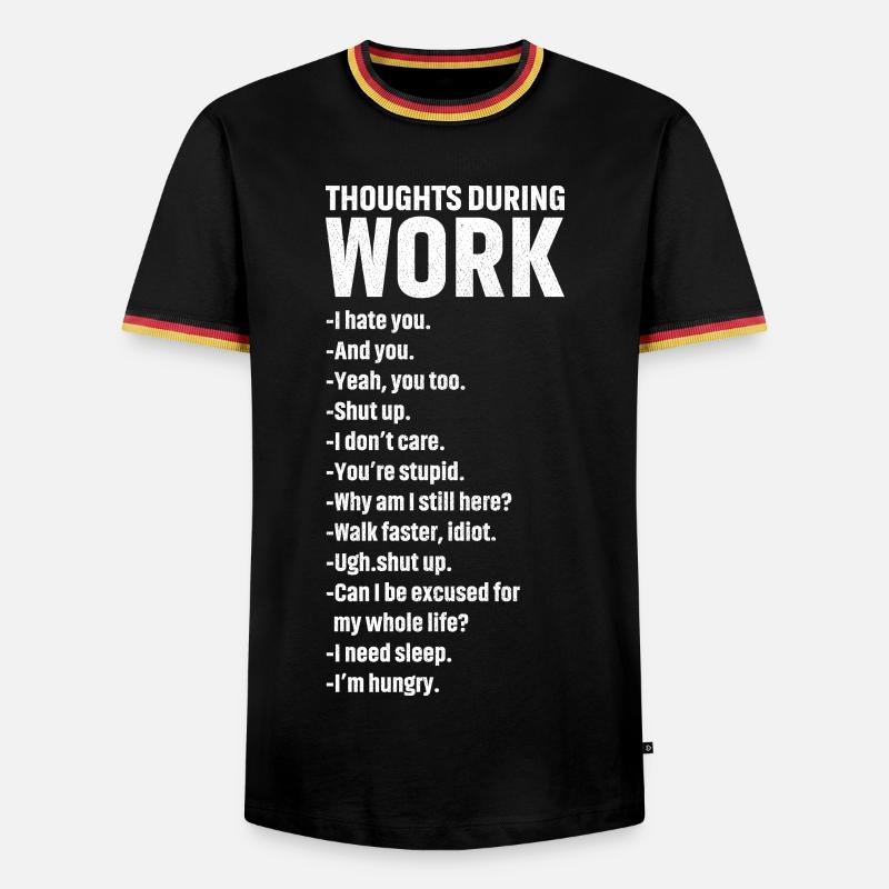 thoughts during work - Men's Ringer Shirt - black/tricolour