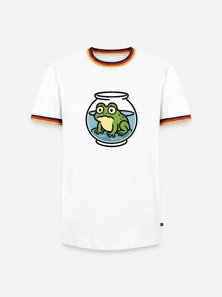 Frog in a Bowl - Men's Ringer Shirt - white/tricolour