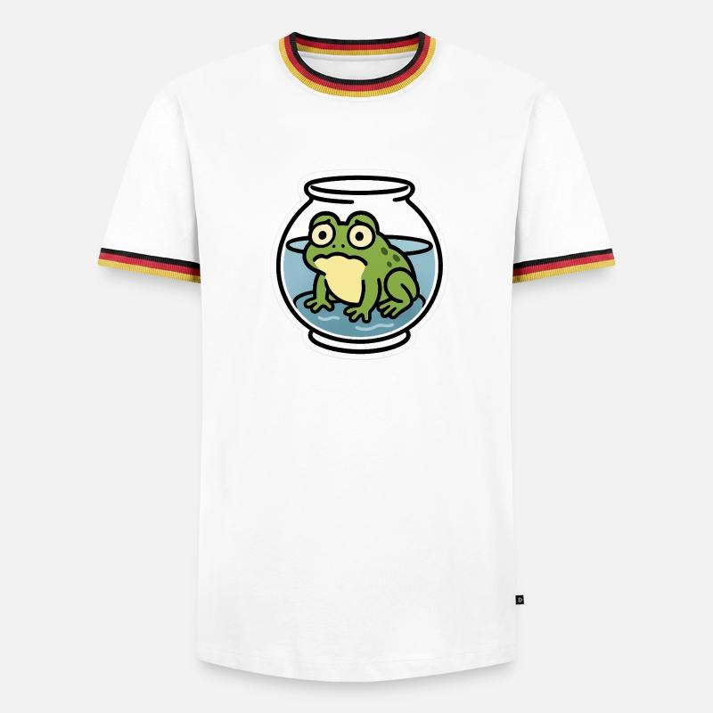 Frog in a Bowl - Men's Ringer Shirt - white/tricolour