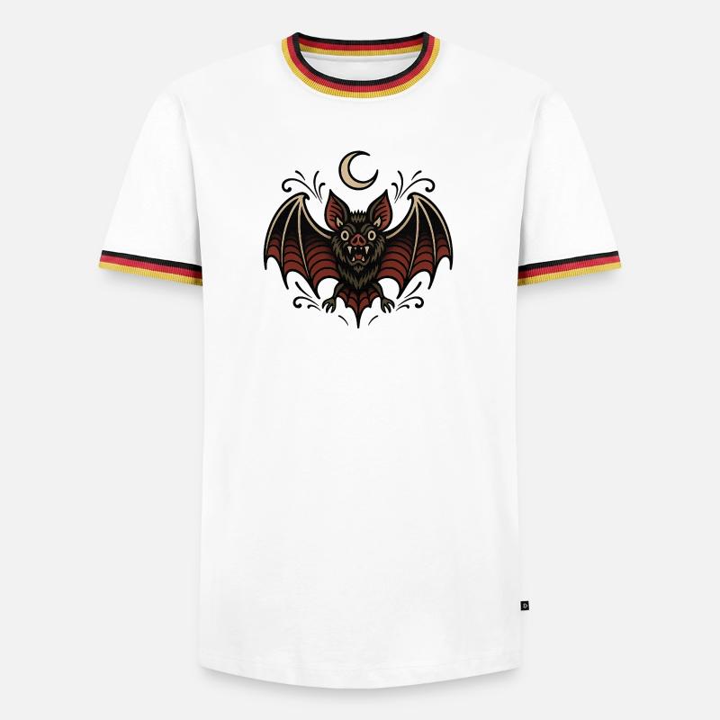 Moon Bat Night Magic - Men's Ringer Shirt - white/tricolour