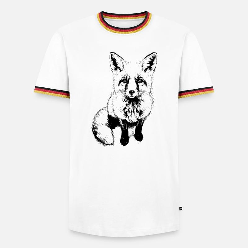 Cute Fox - Men's Ringer Shirt - white/tricolour