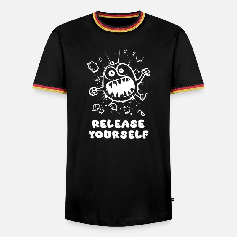 Release Yourself - Männer Kontrast-T-Shirt - Schwarz/Dreifarbig