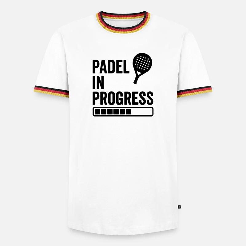 Padel in Progress - Men's Ringer Shirt - white/tricolour