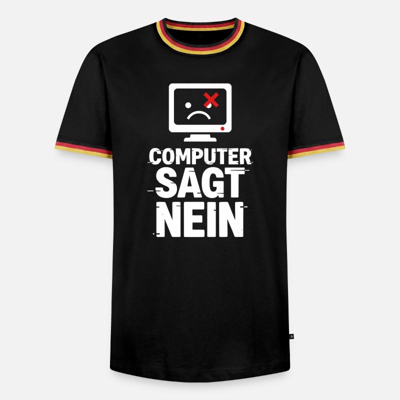 Computer Says No Meme - Men's Ringer Shirt - black/tricolour