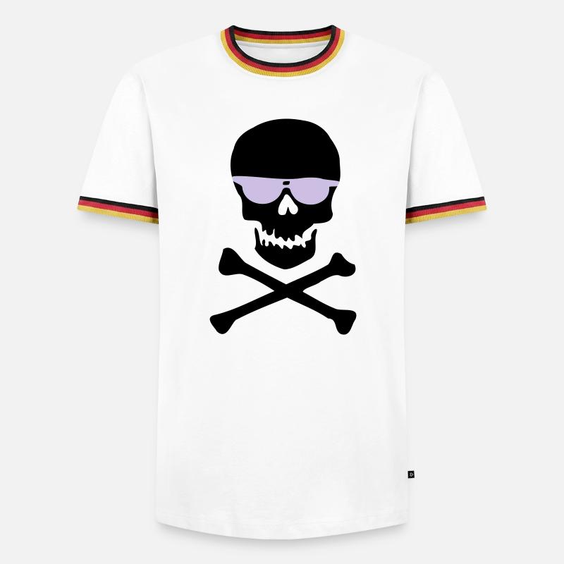 Piratl_mit_brille - Men's Ringer Shirt - white/tricolour