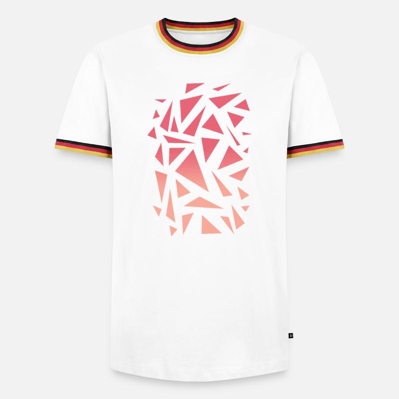 Triangle Pattern - Pink Gradient - Men's Ringer Shirt - white/tricolour