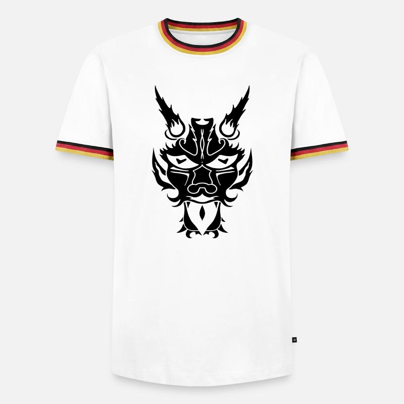 Der Dämon - Männer Kontrast-T-Shirt - Weiß/Dreifarbig