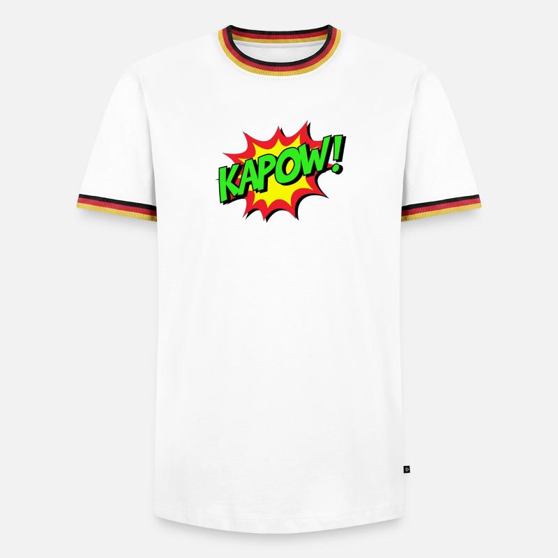 KAPOW Comic Explosion - Men's Ringer Shirt - white/tricolour