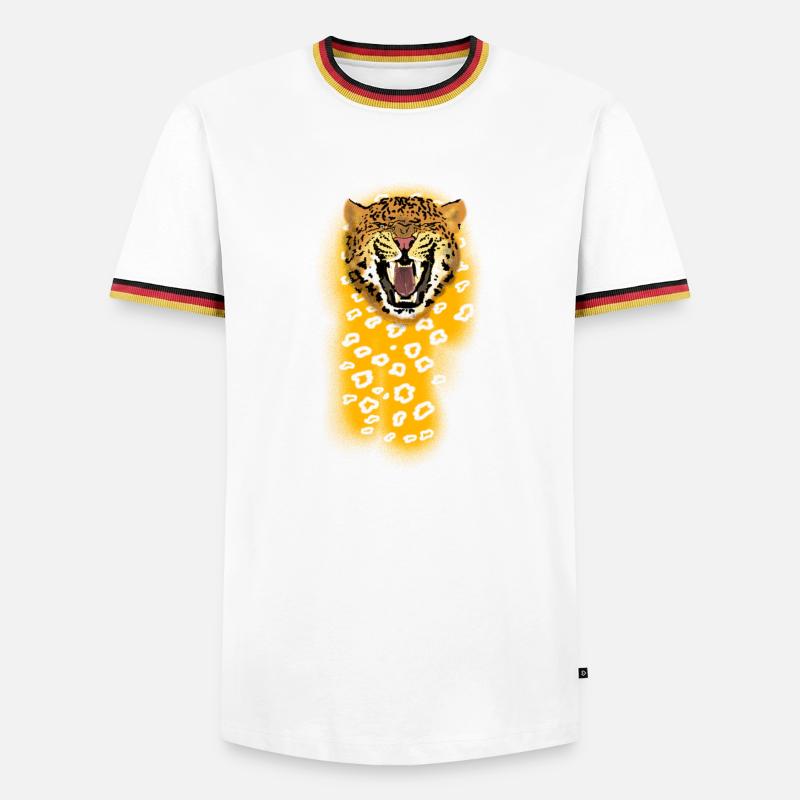Roaring Leopard - Men's Ringer Shirt - white/tricolour