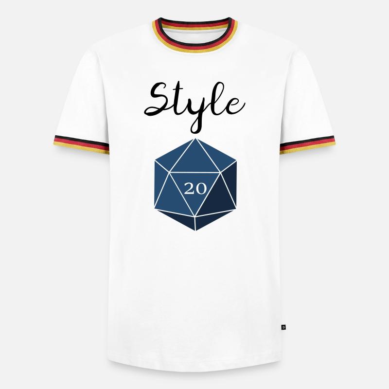 Style Check d20 - Men's Ringer Shirt - white/tricolour