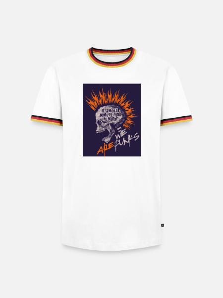 We are punks - Männer Kontrast-T-Shirt - Weiß/Dreifarbig