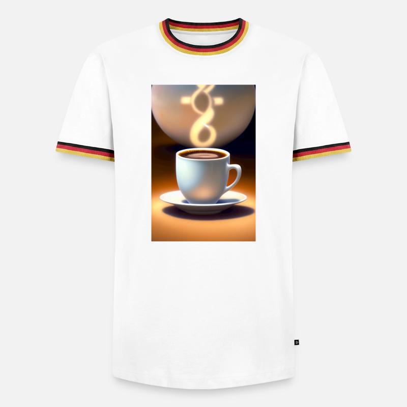 Coffee, coffee beans - Men's Ringer Shirt - white/tricolour