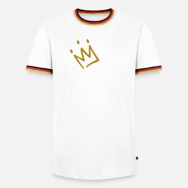 Letter C - initial letter C - Men's Ringer Shirt - black/tricolour