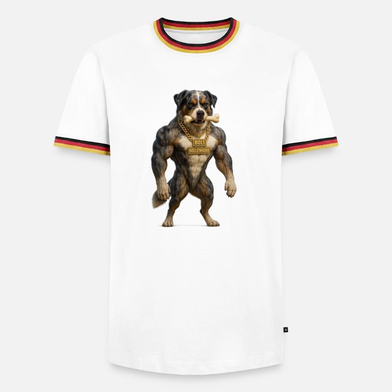 Boli - The Hellhound - Men's Ringer Shirt - white/tricolour