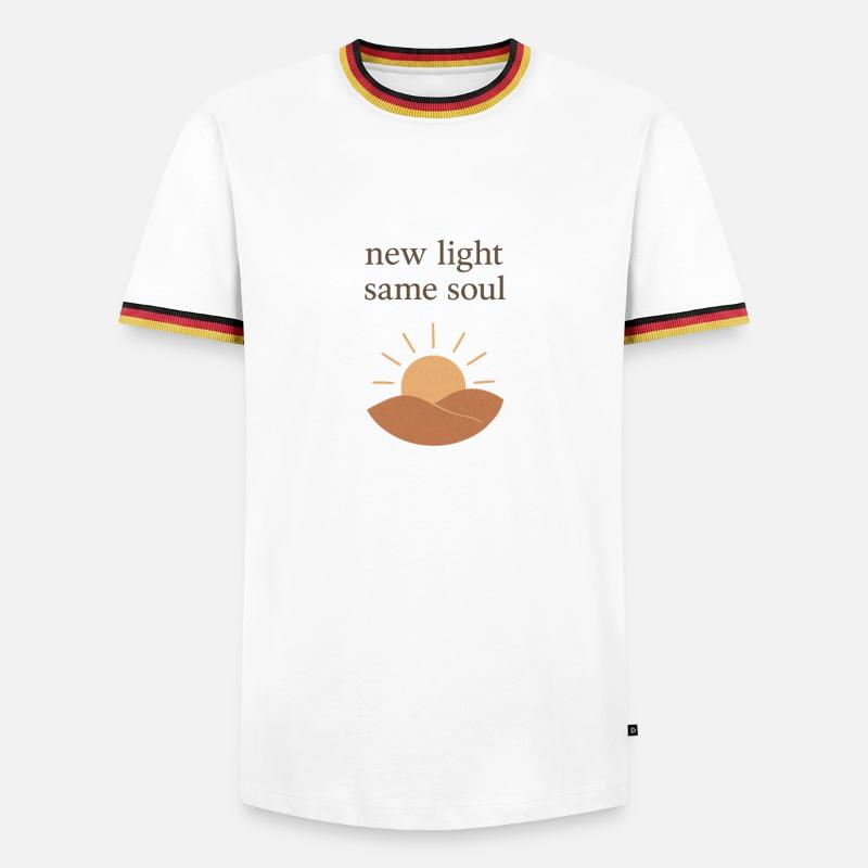 New light same soul - Männer Kontrast-T-Shirt - Weiß/Dreifarbig