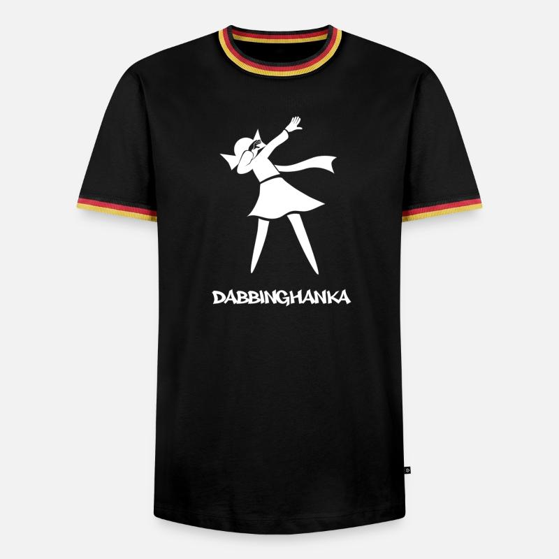 DABBING HANKA - Men's Ringer Shirt - black/tricolour