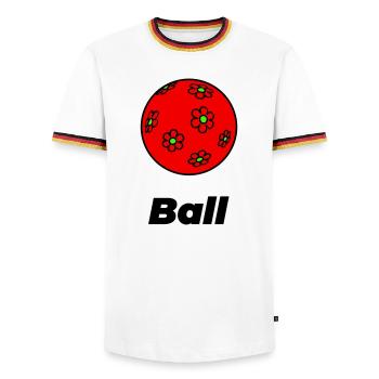 Ballon - T-shirt contrasté Homme - blanc/tricolore - Devant - AI Model Female 172 light (172cm) & AI Model Male 185 light (185cm)