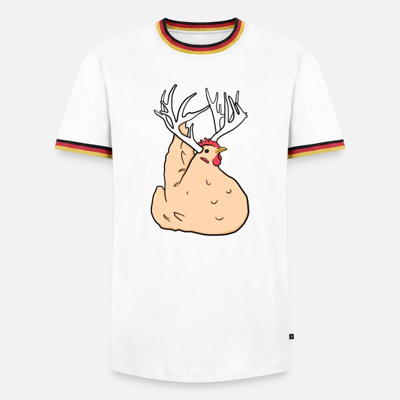 Orpingtons - Men's Ringer Shirt - white/tricolour
