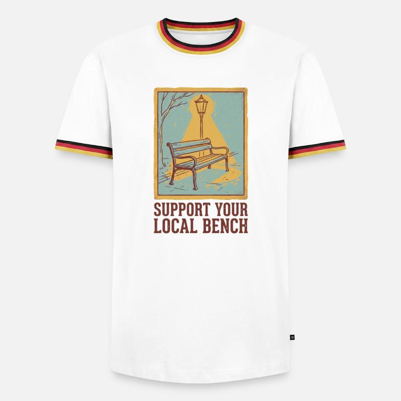 Support Bench - Men's Ringer Shirt - white/tricolour