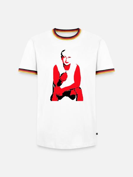 Frère - T-shirt contrasté Homme - blanc/tricolore