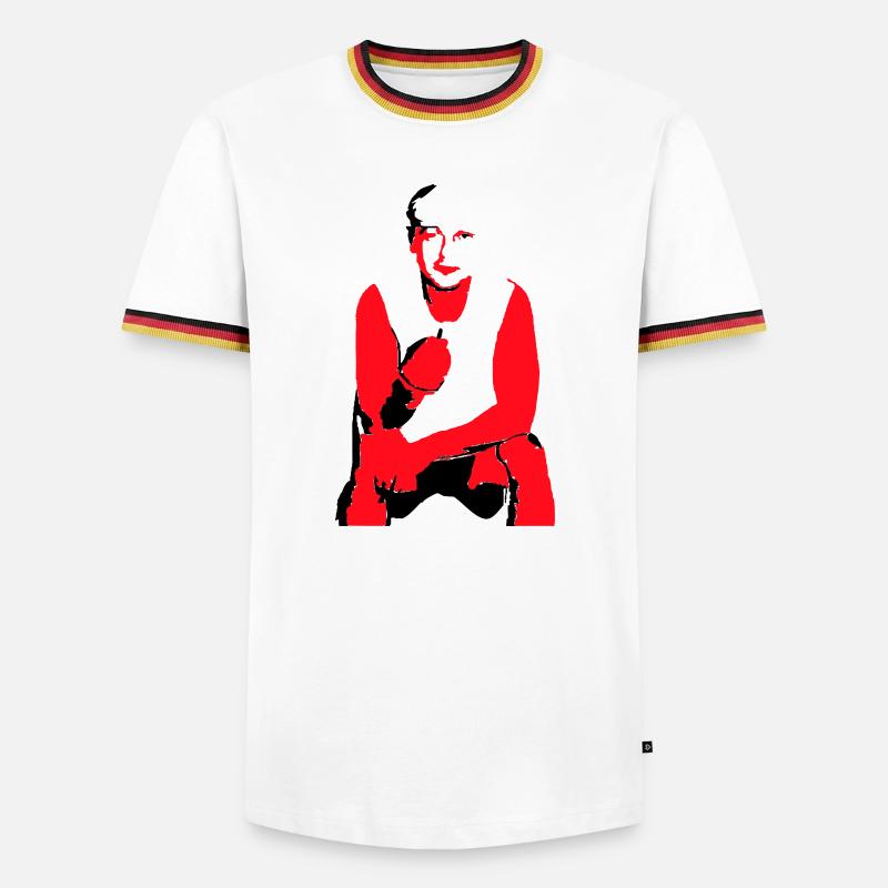 Bruder - Männer Kontrast-T-Shirt - Weiß/Dreifarbig
