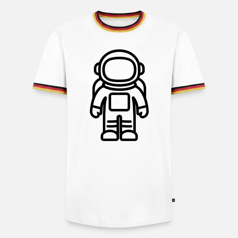 astronaut - Men's Ringer Shirt - white/tricolour