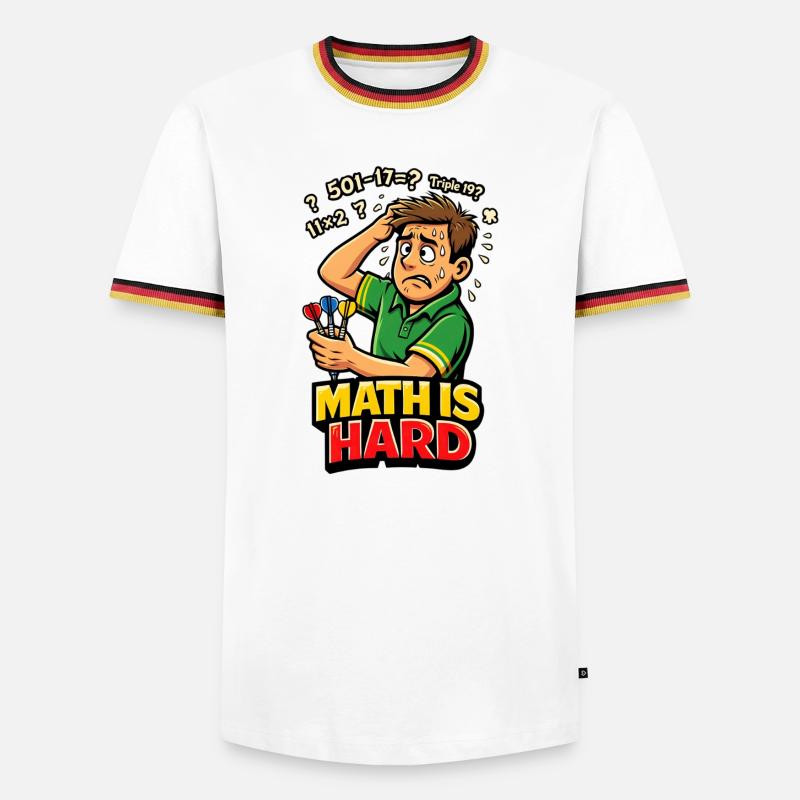 Math is hard darts - Men's Ringer Shirt - white/tricolour